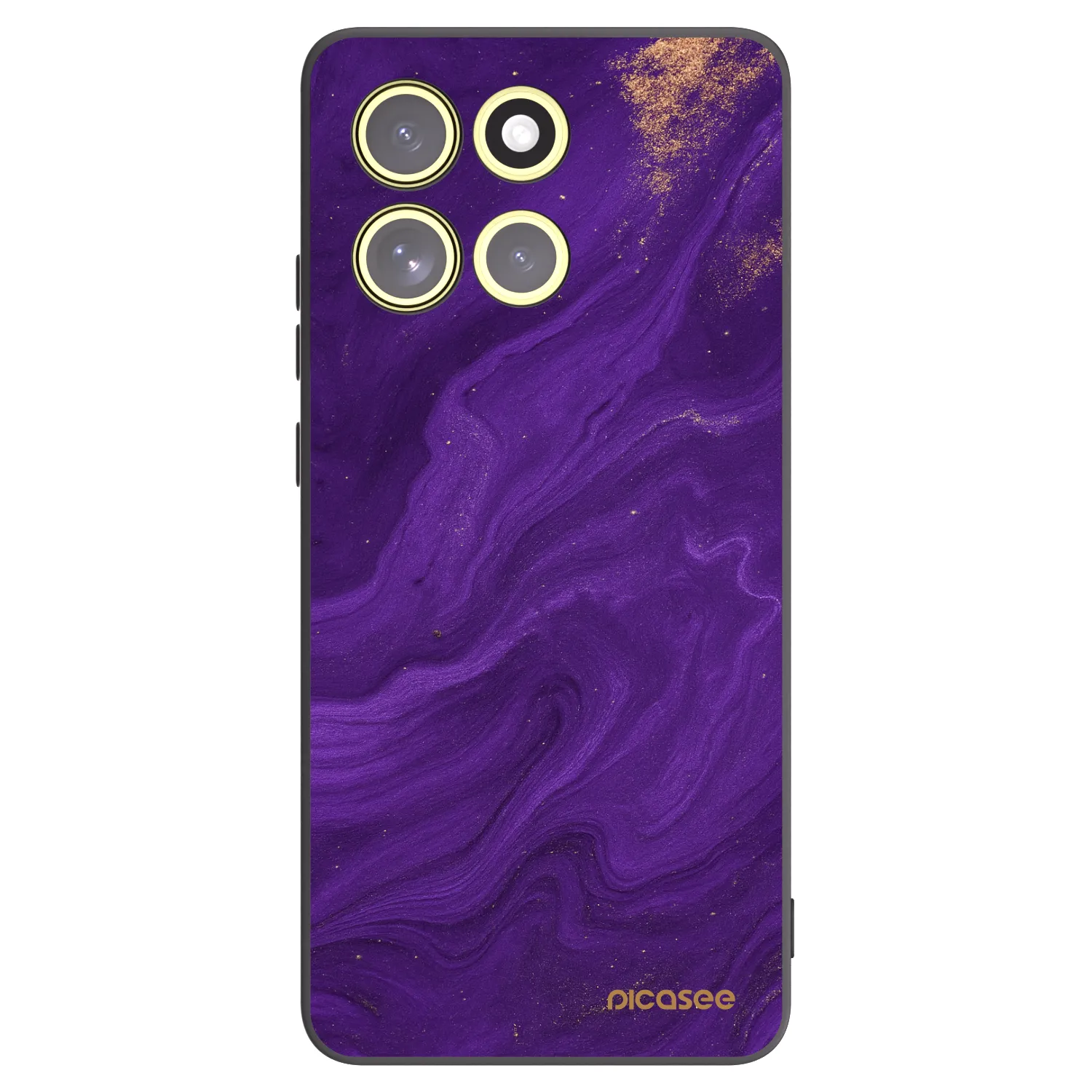 Picasee Motorola Moto G86 5G Hülle - Schwarzes Silikon - Purple