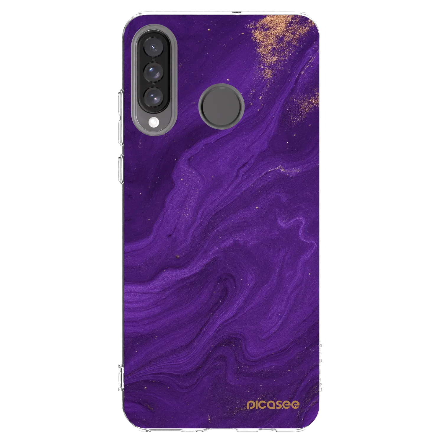Picasee Huawei P30 Lite Hülle - Transparentes Silikon - Purple