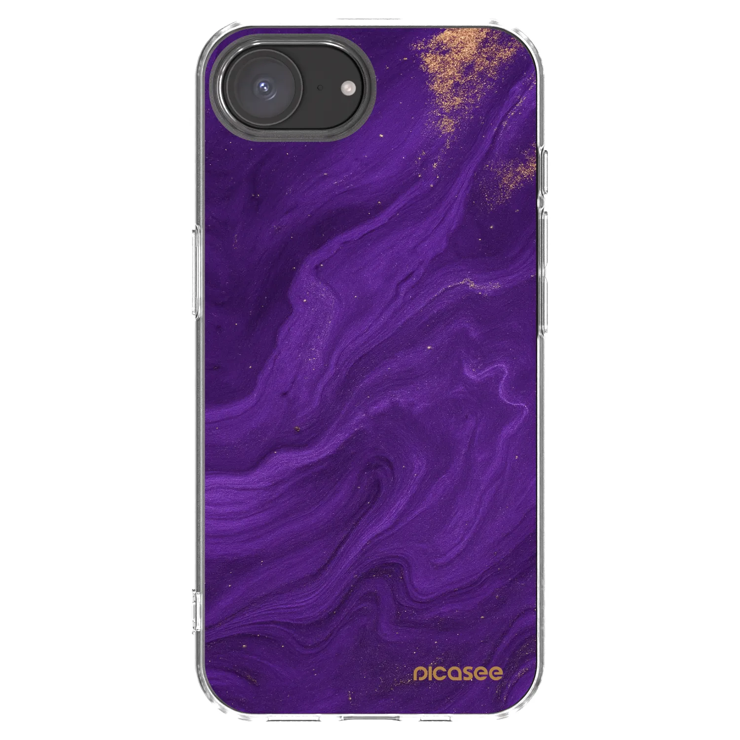 Picasee Apple iPhone 17e Hülle - Transparentes Silikon - Purple