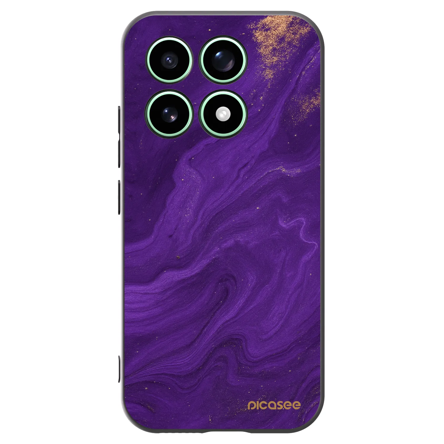Picasee Xiaomi 17 Hülle - Schwarzes Silikon - Purple