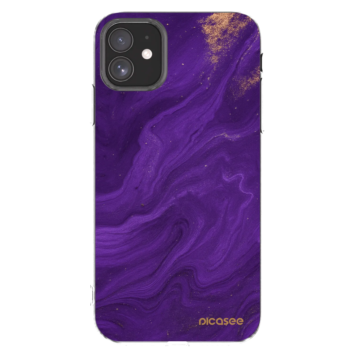 Picasee Apple iPhone 11 Hülle - Transparentes Silikon - Purple