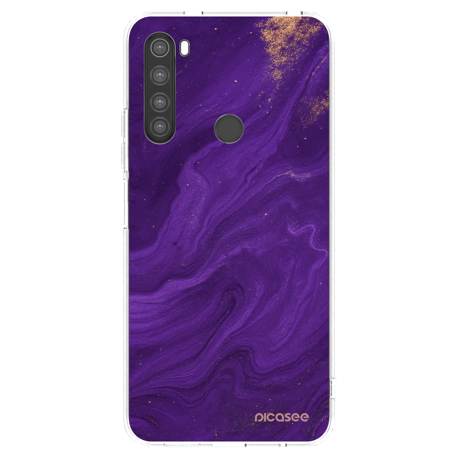 Picasee Xiaomi Redmi Note 8 Hülle - Transparentes Silikon - Purple