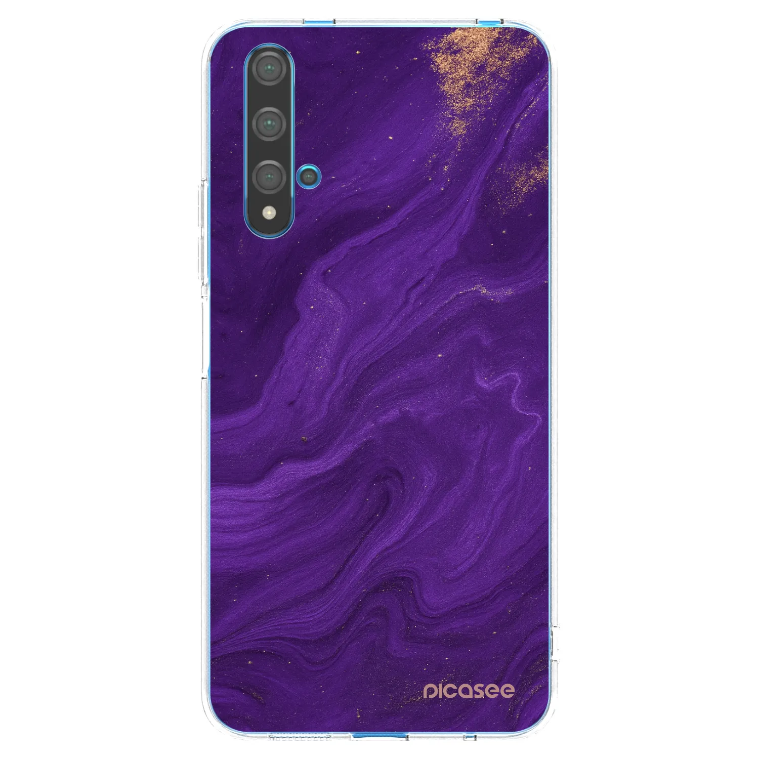 Picasee Huawei Nova 5T Hülle - Transparentes Silikon - Purple
