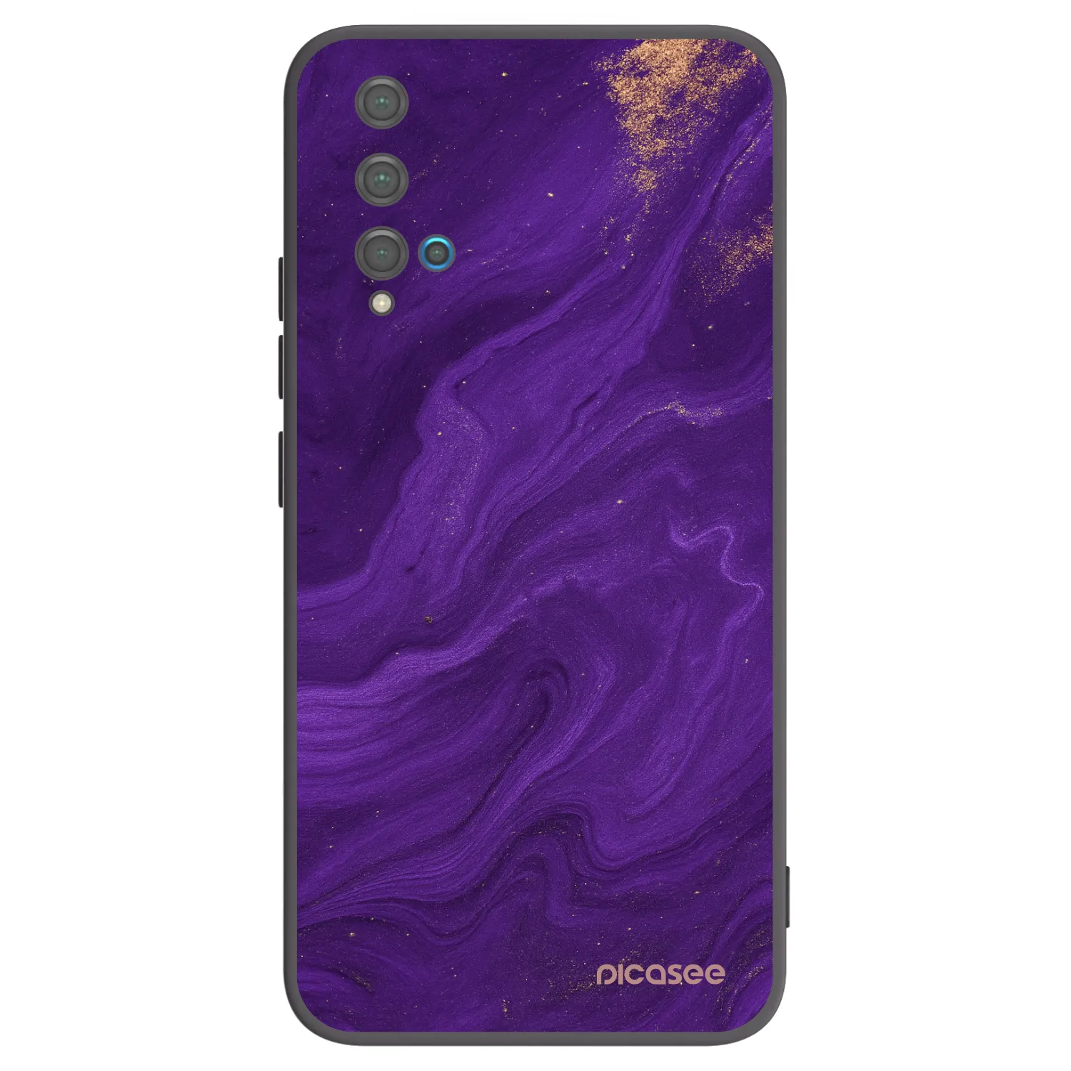Picasee Huawei Nova 5T Hülle - Schwarzes Silikon - Purple