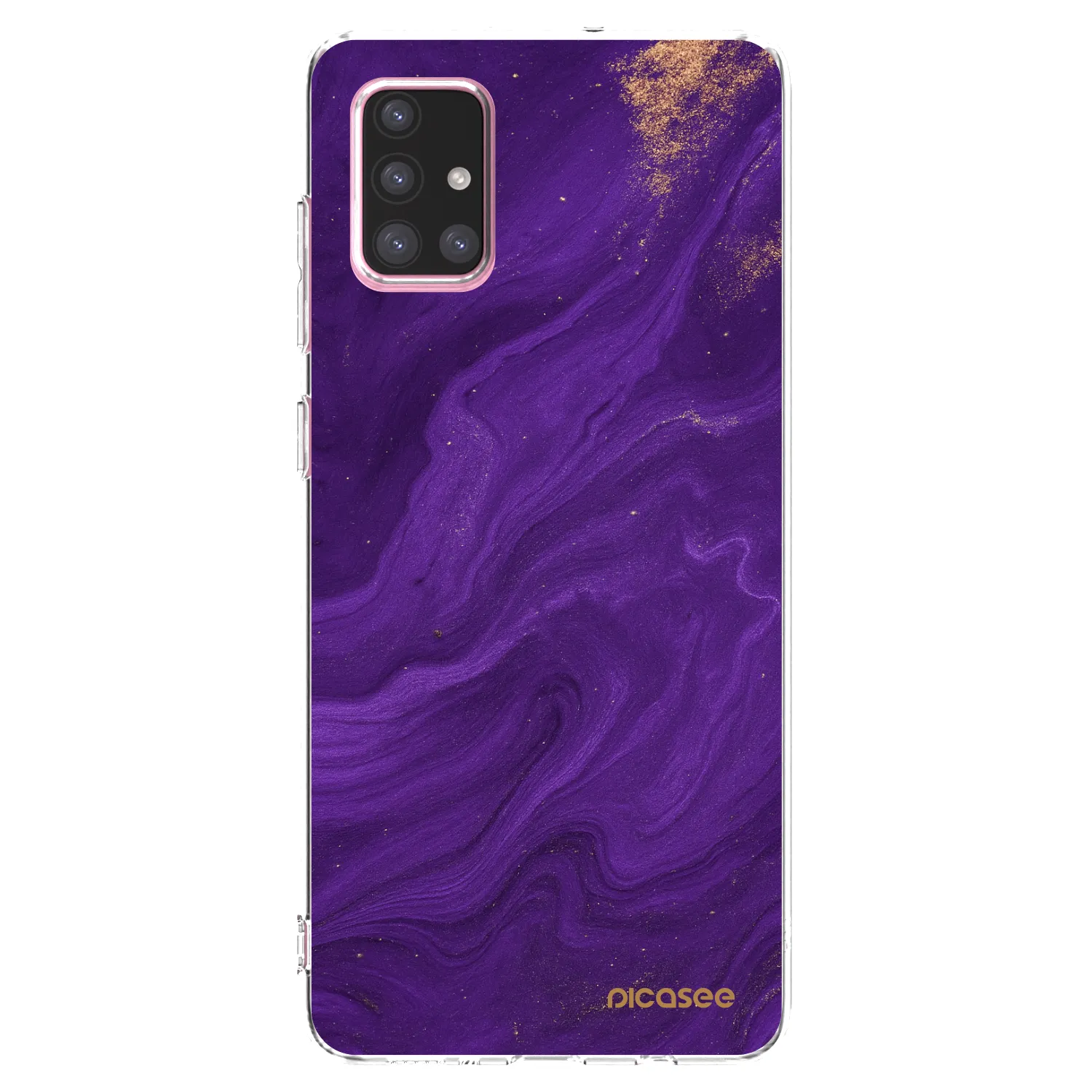 Picasee Samsung Galaxy A71 A715F Hülle - Transparentes Silikon - Purple