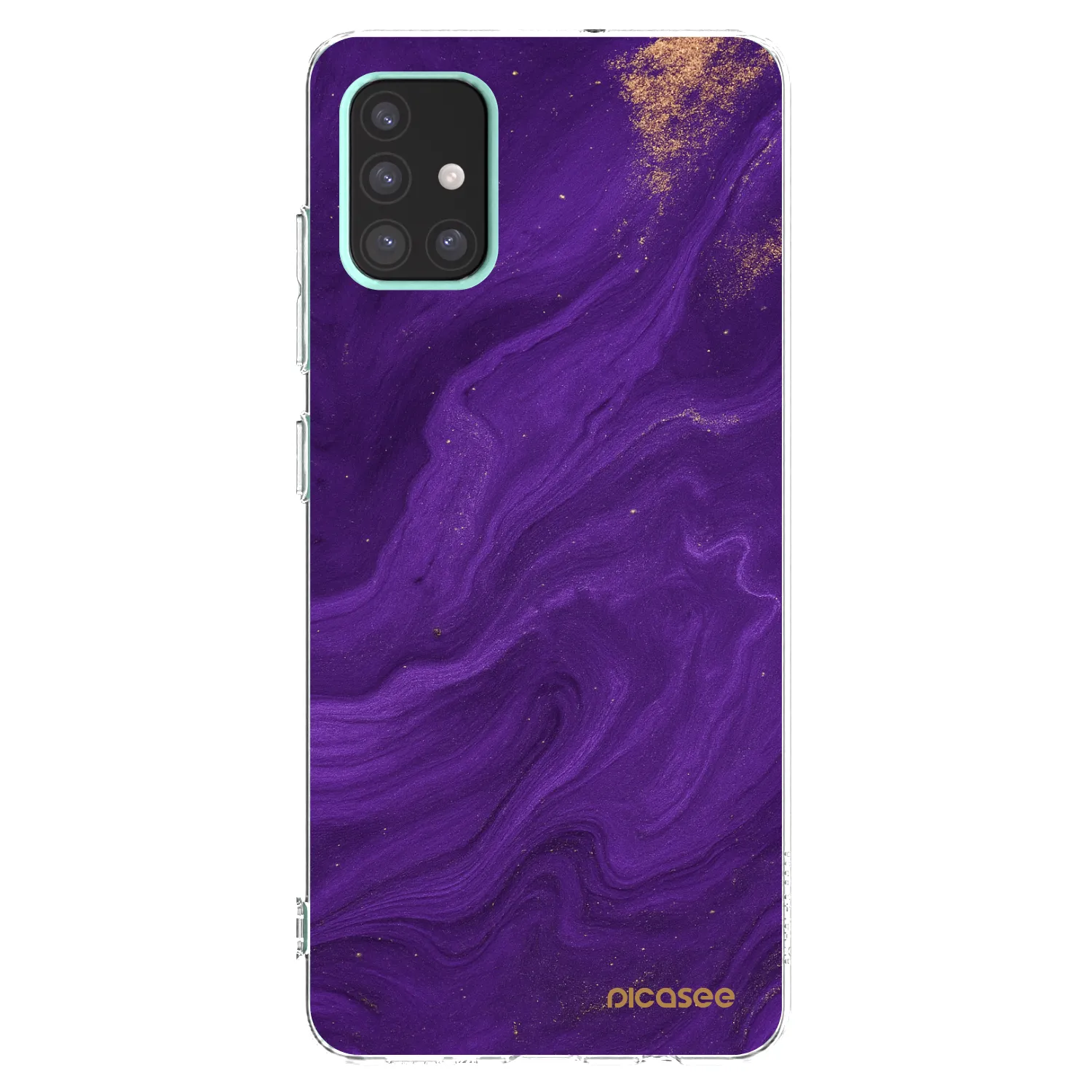 Picasee Samsung Galaxy A51 A515F Hülle - Transparentes Silikon - Purple
