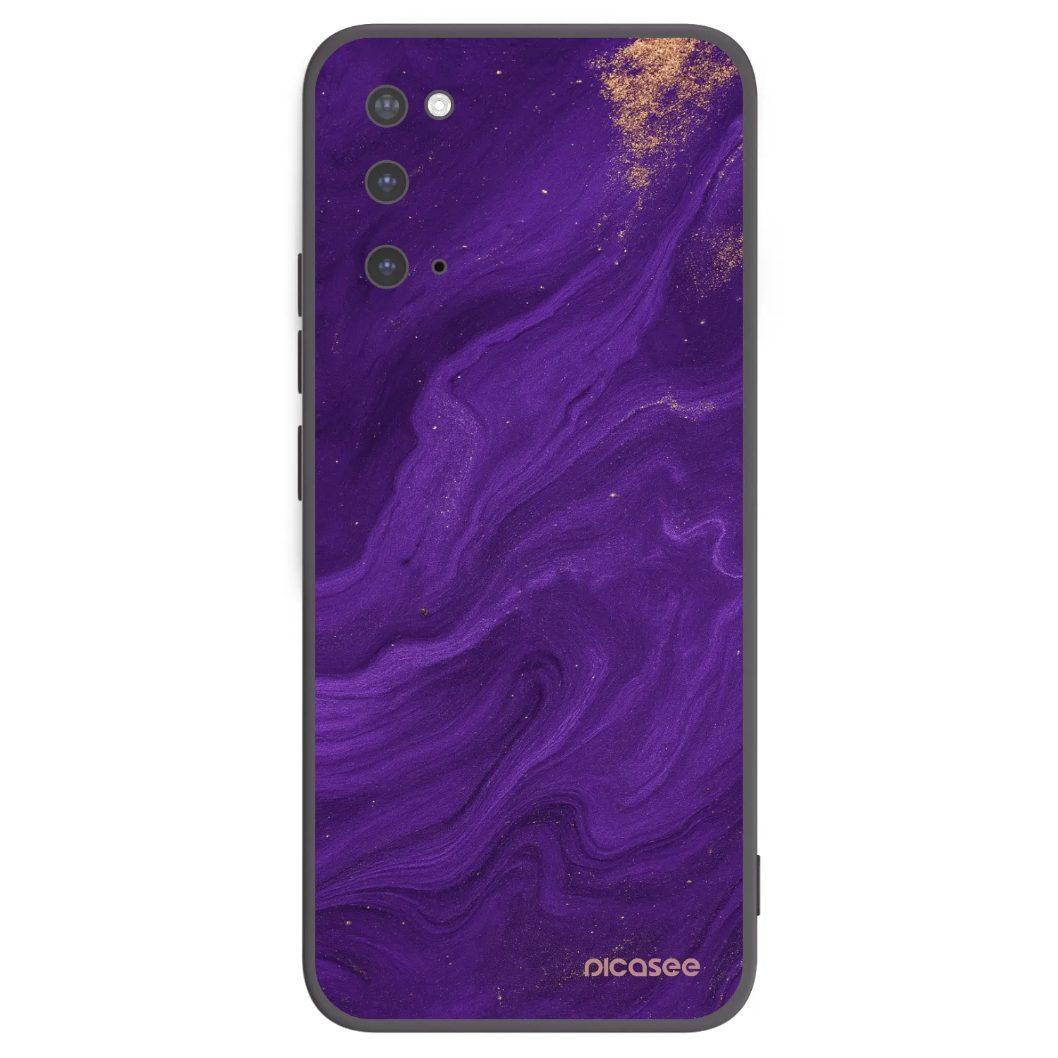 Picasee Samsung Galaxy S20 G980F Hülle - Schwarzes Silikon - Purple