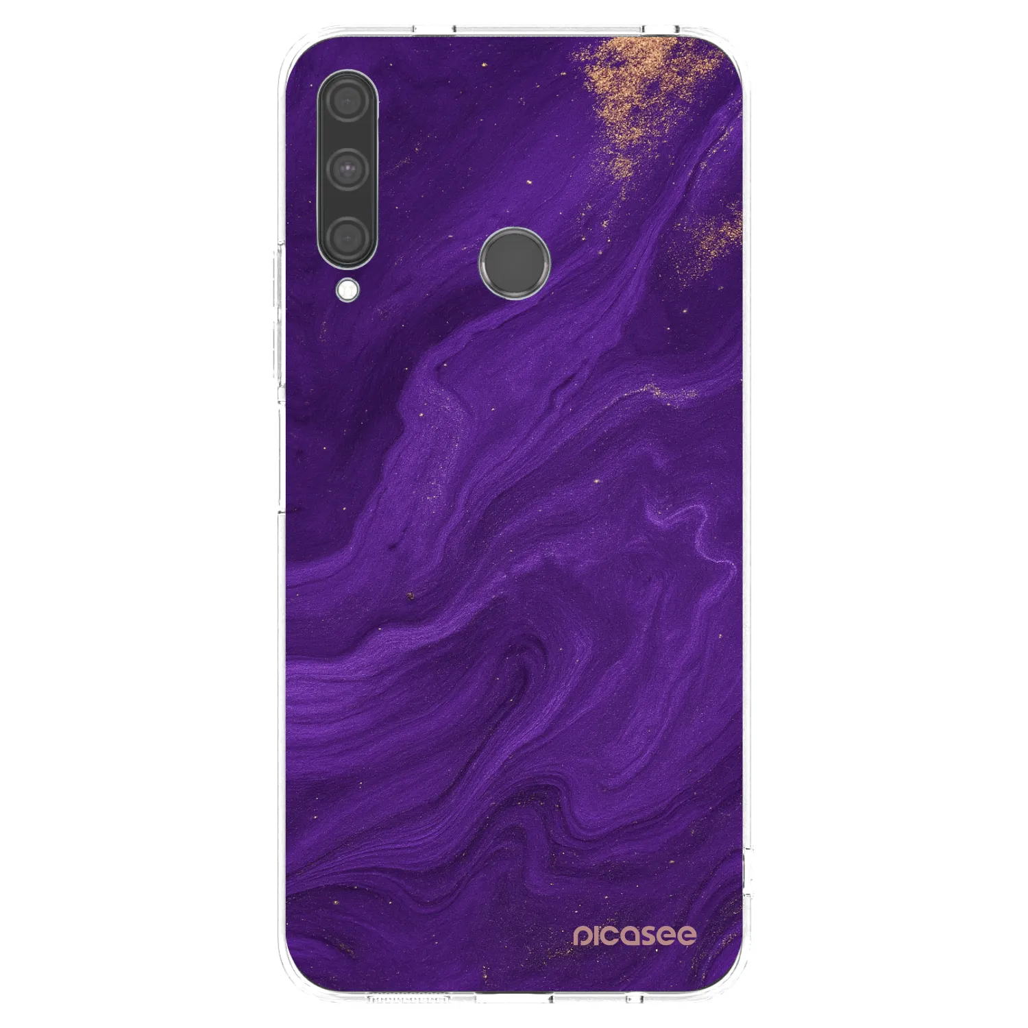 Picasee Huawei P40 Lite E Hülle - Transparentes Silikon - Purple