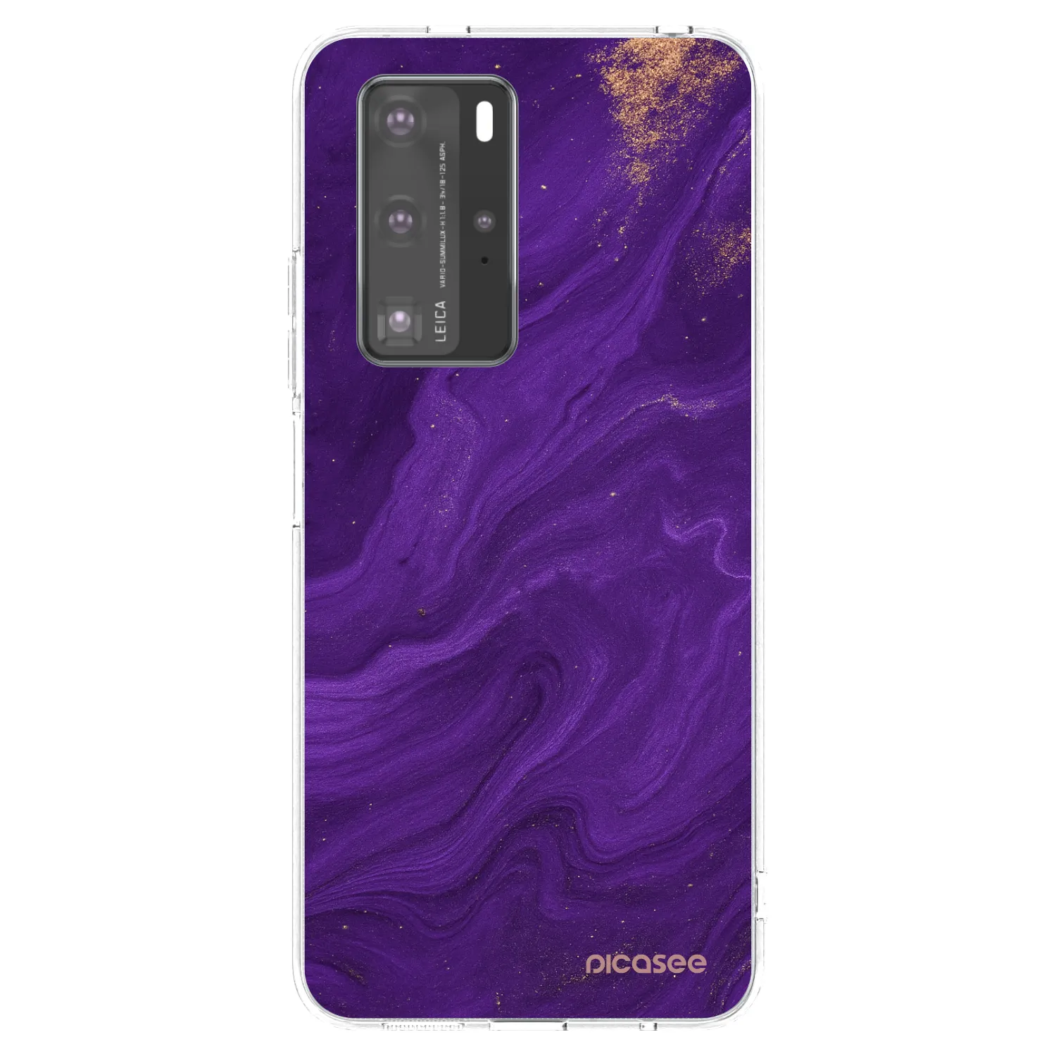 Picasee Huawei P40 Pro Hülle - Transparentes Silikon - Purple