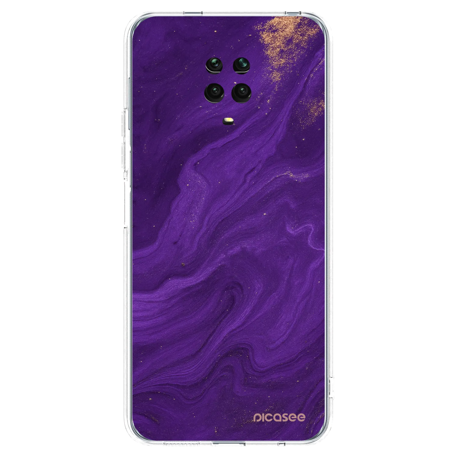 Picasee Xiaomi Redmi Note 9 Pro Hülle - Transparentes Silikon - Purple