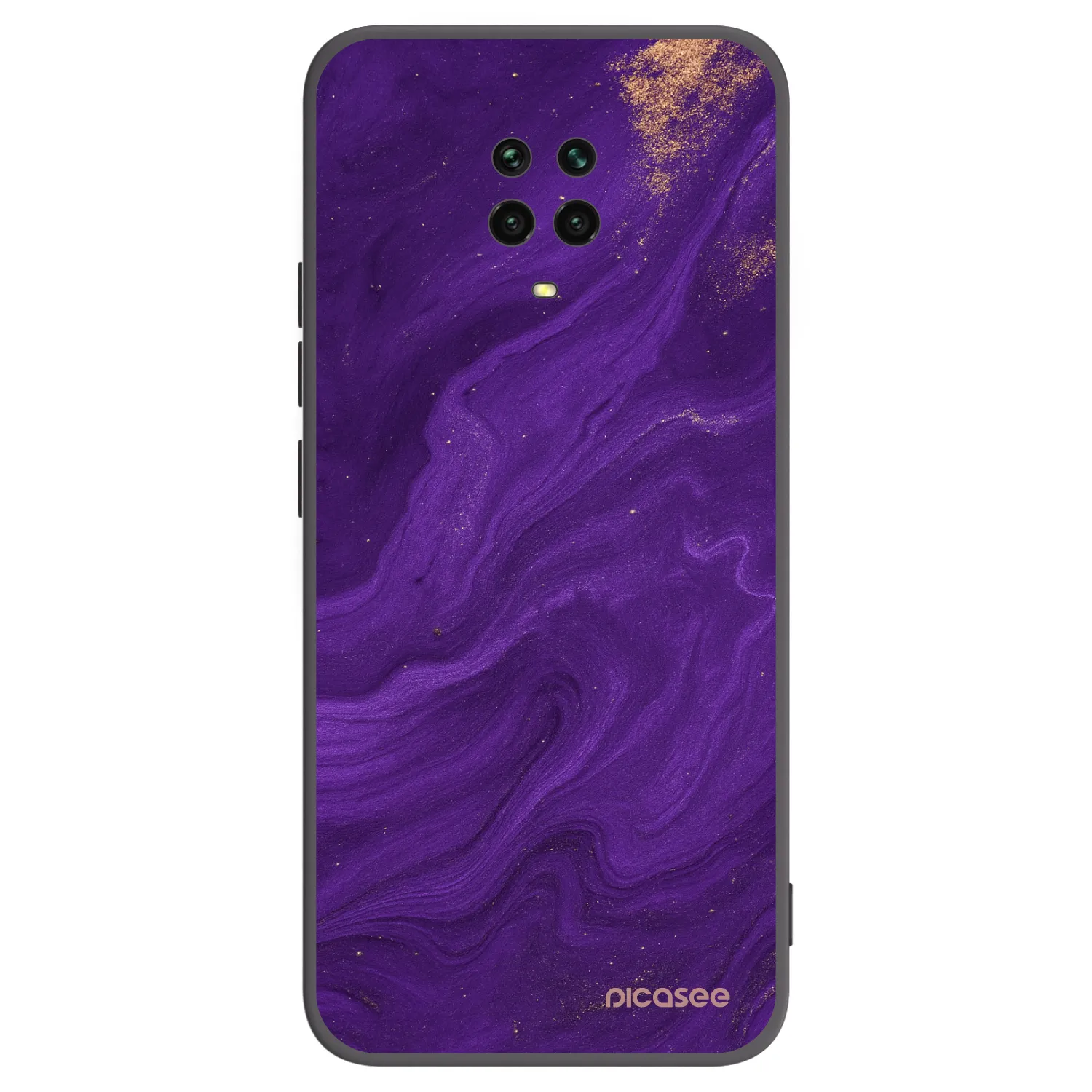 Picasee Xiaomi Redmi Note 9 Pro Hülle - Schwarzes Silikon - Purple