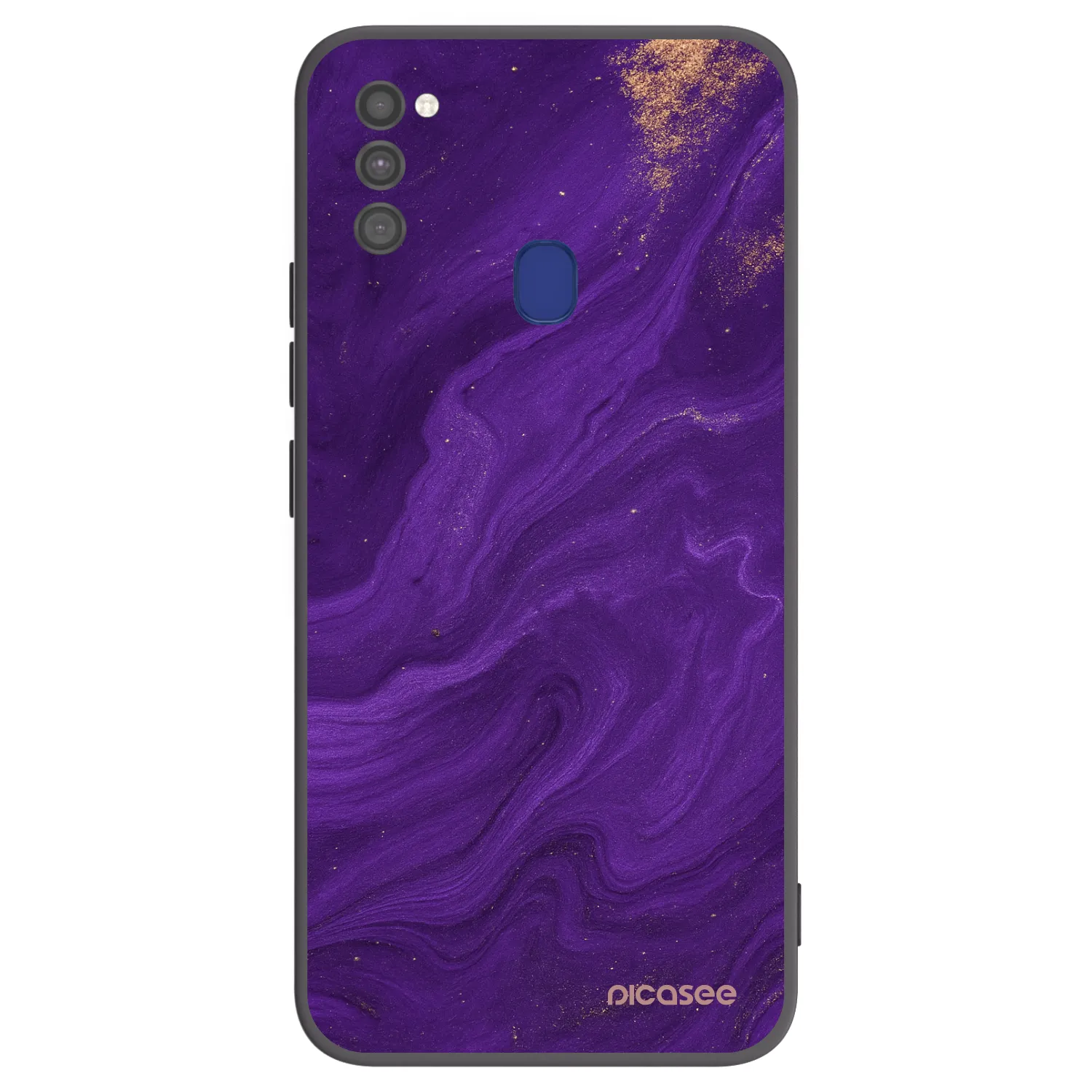 Picasee Samsung Galaxy M21 M215F Hülle - Schwarzes Silikon - Purple