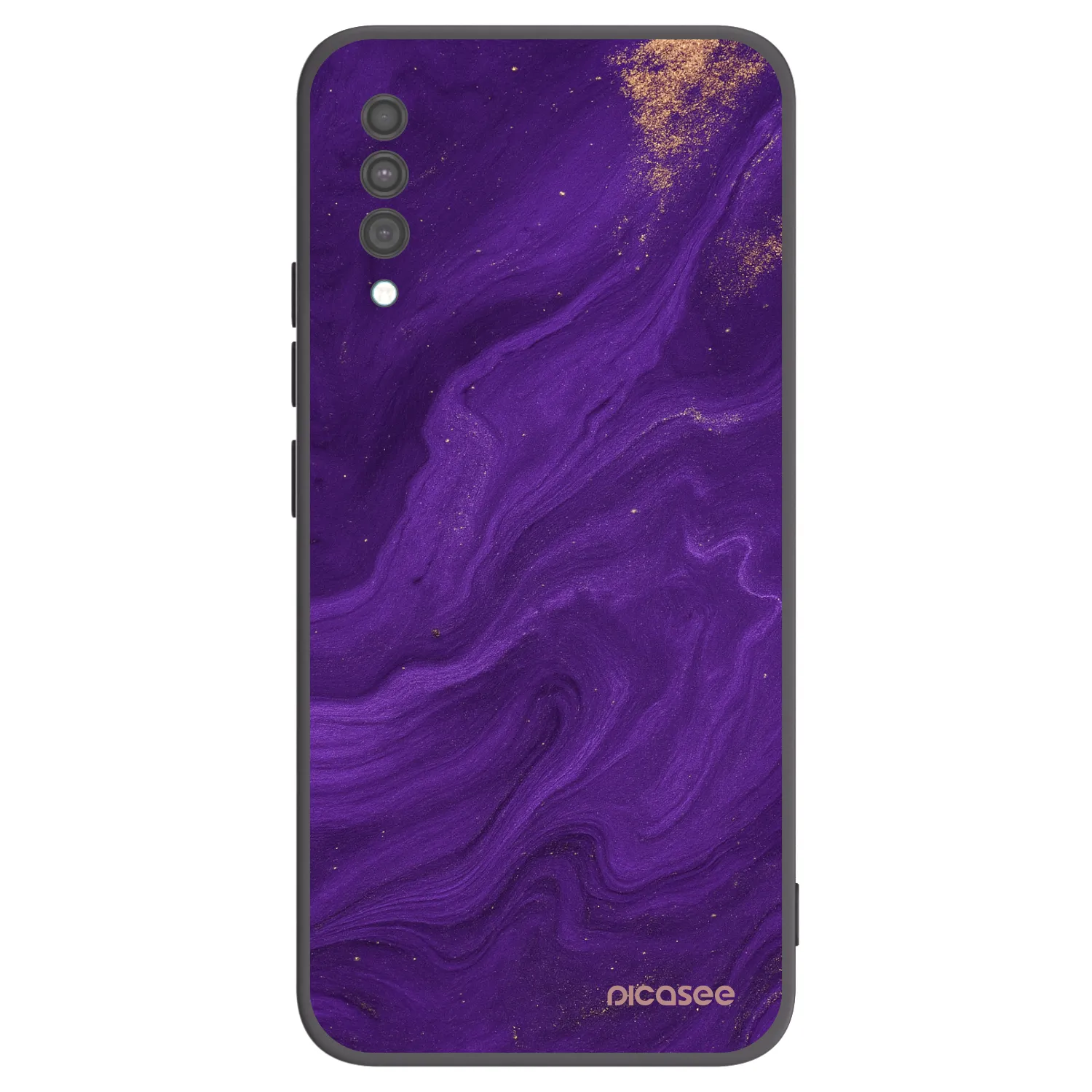 Picasee Samsung Galaxy A30s A307F Hülle - Schwarzes Silikon - Purple