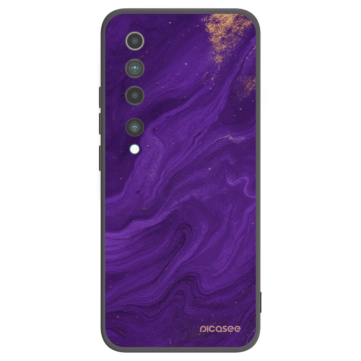 Picasee Xiaomi Mi 10 Hülle - Schwarzes Silikon - Purple