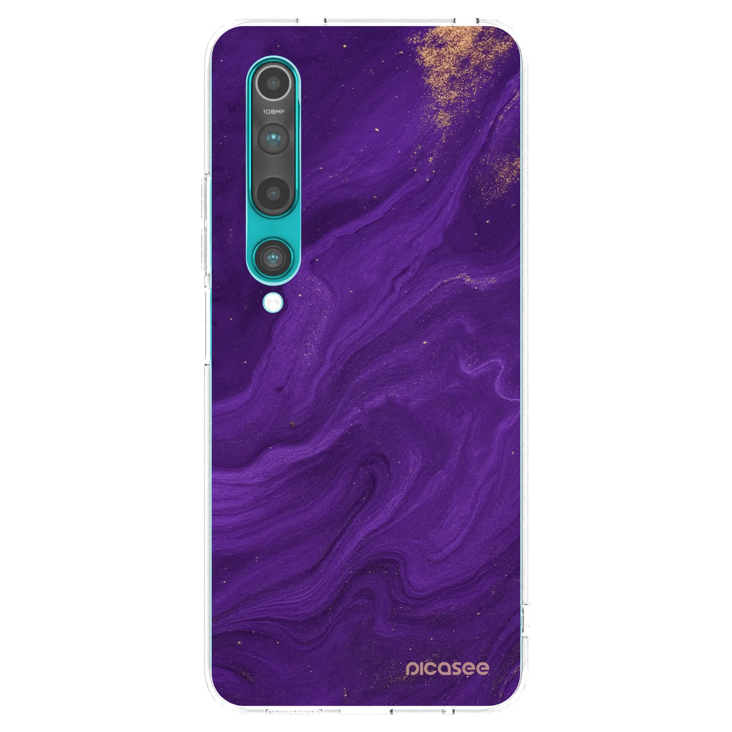 Picasee Xiaomi Mi 10 Hülle - Transparentes Silikon - Purple