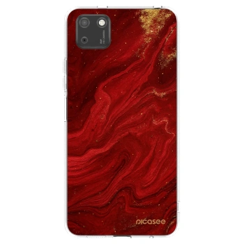 Picasee Huawei Y5P Hülle - Transparentes Silikon - Red
