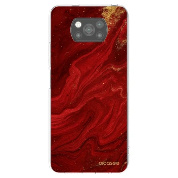 Picasee Xiaomi Poco X3 Hülle - Schwarzes Silikon - Red