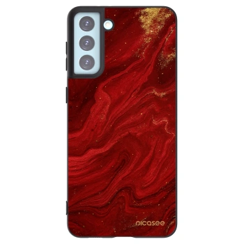 Picasee Samsung Galaxy S21+ 5G G996F Hülle - Schwarzes Silikon - Red