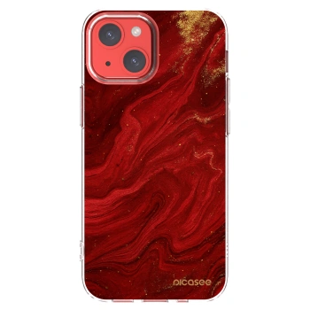 Picasee Apple iPhone 13 mini Hülle - Transparentes Silikon - Red