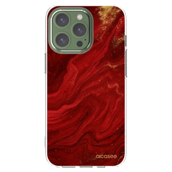 Picasee Apple iPhone 13 Pro Hülle - Transparentes Silikon - Red