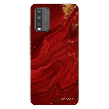 Picasee Xiaomi Redmi 9T Hülle - Schwarzes Silikon - Red