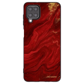 Picasee Samsung Galaxy M12 M127F Hülle - Schwarzes Silikon - Red