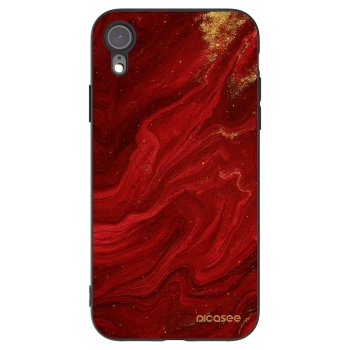 Picasee Apple iPhone XR Hülle - Schwarzes Silikon - Red