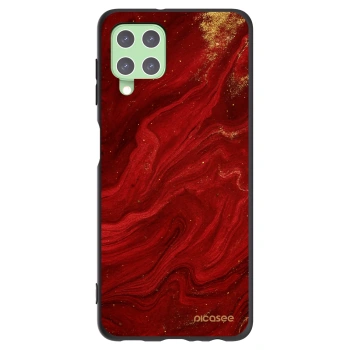 Picasee Samsung Galaxy A22 A225F 4G Hülle - Schwarzes Silikon - Red