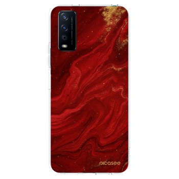 Picasee Vivo Y11s Hülle - Transparentes Silikon - Red