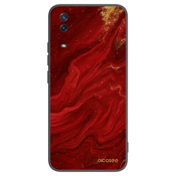 Picasee Vivo Y11s Hülle - Schwarzes Silikon - Red