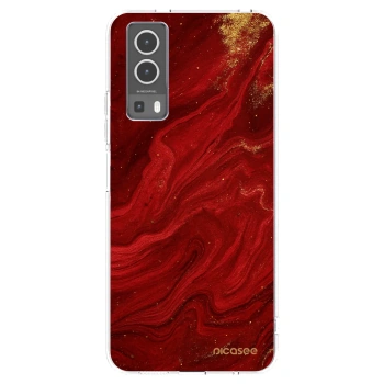 Picasee Vivo Y72 5G Hülle - Transparentes Silikon - Red