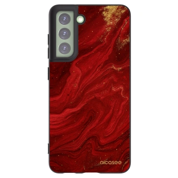 Picasee Samsung Galaxy S21 FE 5G Hülle - Schwarzes Silikon - Red