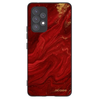 Picasee Samsung Galaxy A53 5G A536 Hülle - Schwarzes Silikon - Red