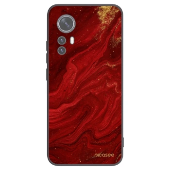 Picasee Xiaomi 12 Hülle - Schwarzes Silikon - Red