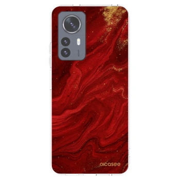 Picasee Xiaomi 12 Pro Hülle - Transparentes Silikon - Red