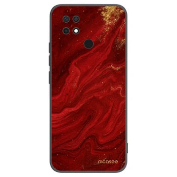 Picasee Xiaomi Redmi 10C Hülle - Schwarzes Silikon - Red