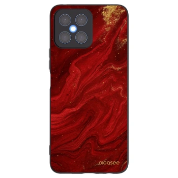 Picasee Honor X8 4G Hülle - Schwarzes Silikon - Red