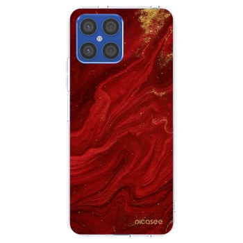 Picasee Honor X8 4G Hülle - Transparentes Silikon - Red
