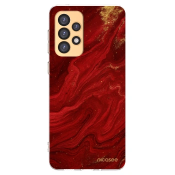 Picasee Samsung Galaxy A33 5G A336 Hülle - Transparentes Silikon - Red
