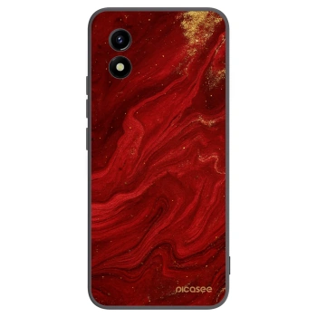 Picasee Vivo Y01 Hülle - Schwarzes Silikon - Red