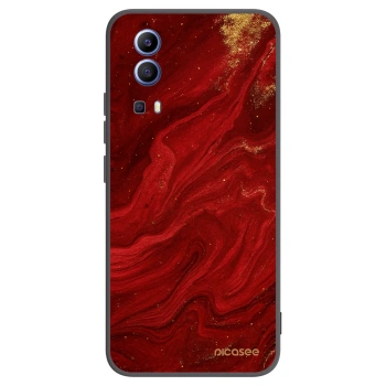 Picasee Vivo Y52 5G Hülle - Schwarzes Silikon - Red