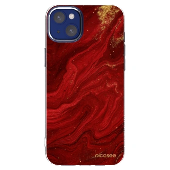 Picasee Apple iPhone 14 Plus Hülle - Transparentes Silikon - Red