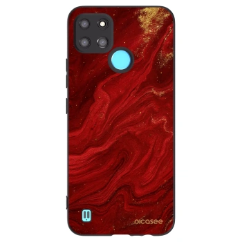 Picasee Realme C21Y Hülle - Schwarzes Silikon - Red