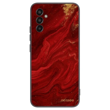 Picasee Samsung Galaxy M13 M135F Hülle - Schwarzes Silikon - Red