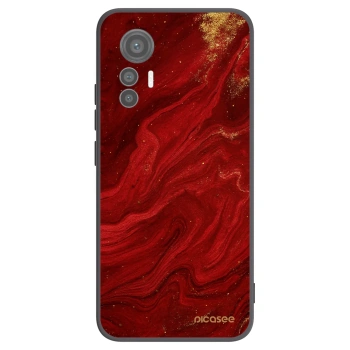 Picasee Xiaomi 12 Lite Hülle - Schwarzes Silikon - Red