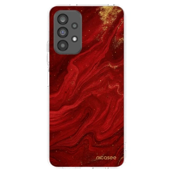 Picasee Samsung Galaxy A73 5G Hülle - Transparentes Silikon - Red