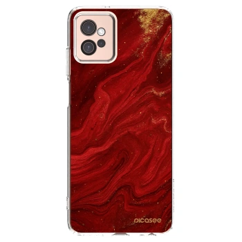 Picasee Motorola Moto G32 Hülle - Transparentes Silikon - Red