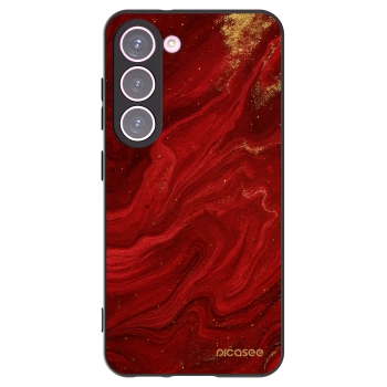 Picasee Samsung Galaxy S23 5G Hülle - Schwarzes Silikon - Red