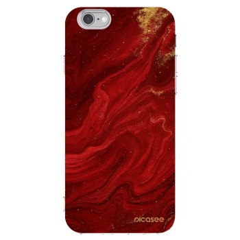 Picasee Apple iPhone 6/6S Hülle - Transparentes Silikon - Red