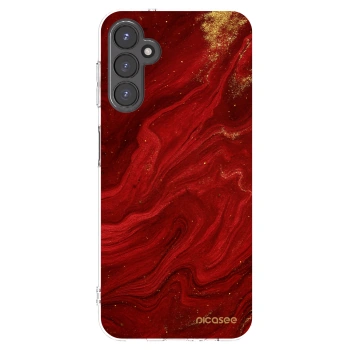 Picasee Samsung Galaxy A14 5G A146P Hülle - Transparentes Silikon - Red